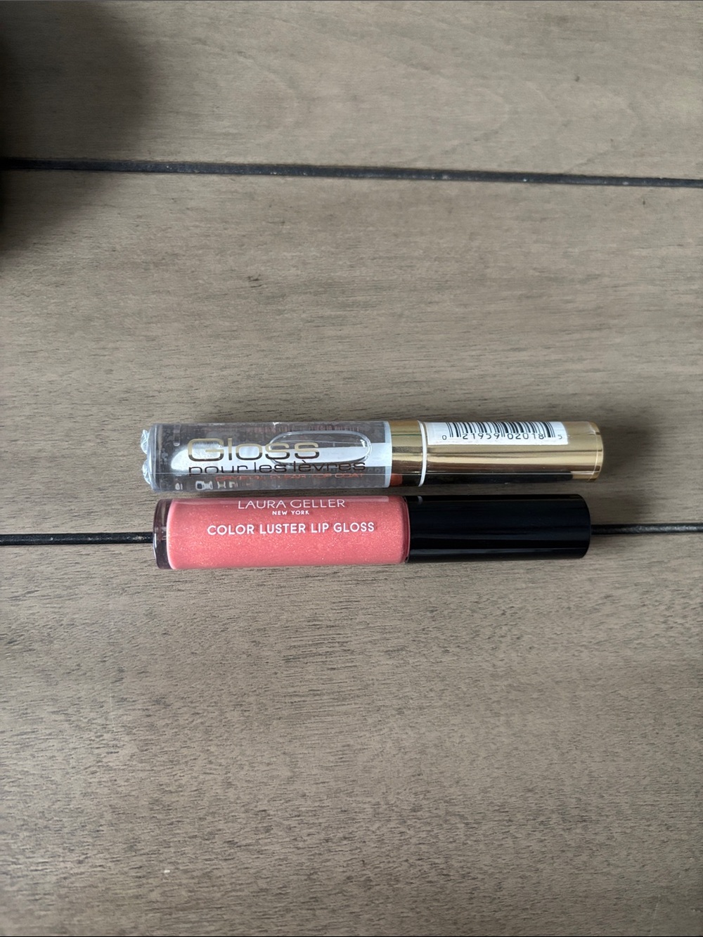 Laura Geller Color Luster Lip Gloss in Coral Pink and Clear Lip Gloss